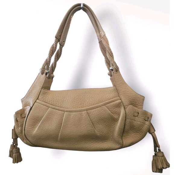 Cole Haan Brown Hobo Bag with Braided Handle MINT CONDITION - Picture 1 of 16